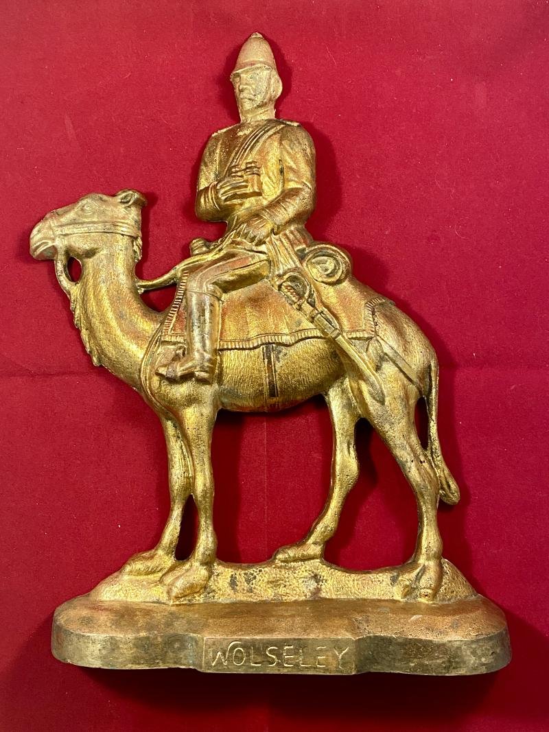Rare Victorian Gilt Cast Brass Doorstop Depicting Field Marshal Garnet Wolseley on a Camel c1885 — image 7