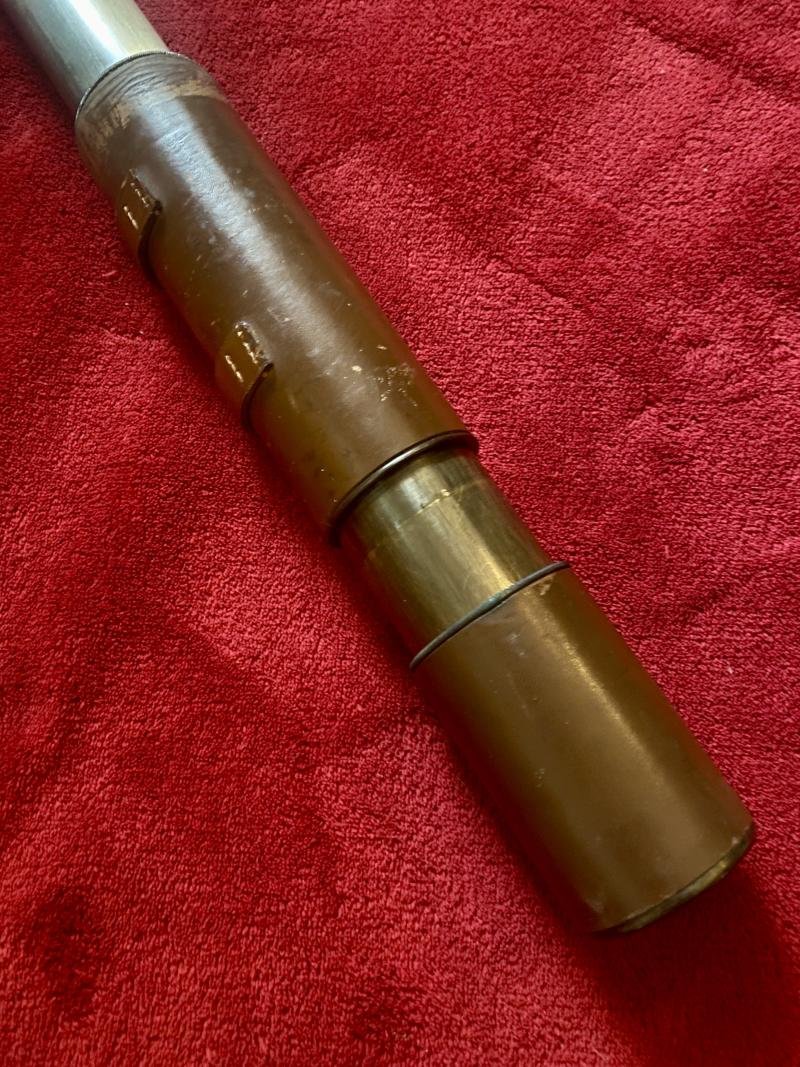 'MARKSMAN' Three-Draw Brass Telescope by J.H. STEWARD Ltd London with Stitched Leather Barrel and End Protectors — image 4