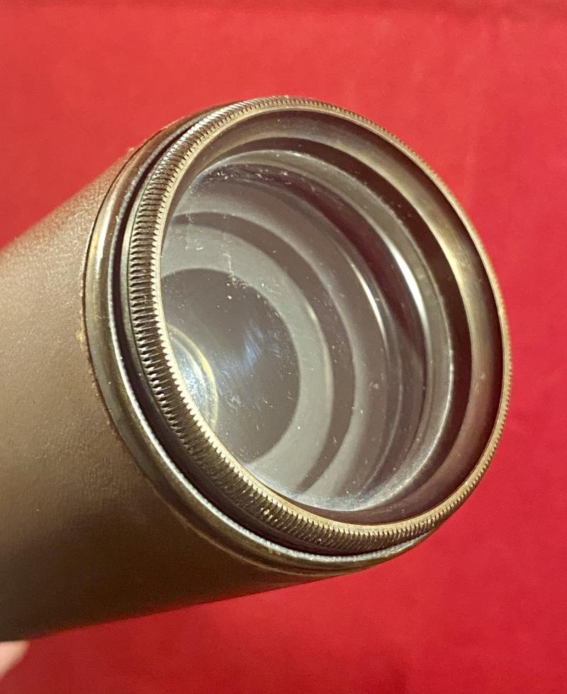 'MARKSMAN' Three-Draw Brass Telescope by J.H. STEWARD Ltd London with Stitched Leather Barrel and End Protectors — image 7