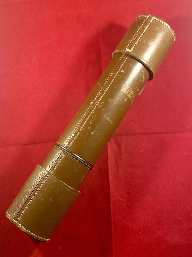 'MARKSMAN' Three-Draw Brass Telescope by J.H. STEWARD Ltd London with Stitched Leather Barrel and End Protectors — image 8