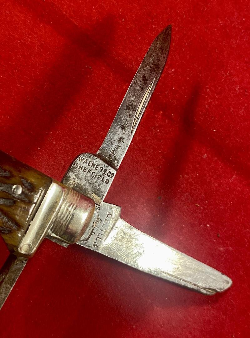 Unusual Antique Multi-Tool Horseman's Farrier's Knife with Horn Grip c1880 — image 4