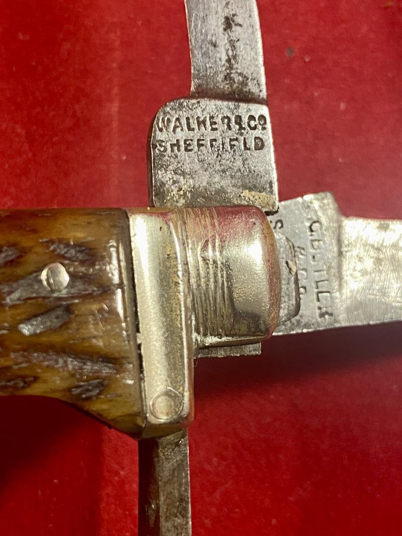 Unusual Antique Multi-Tool Horseman's Farrier's Knife with Horn Grip c1880 — image 5