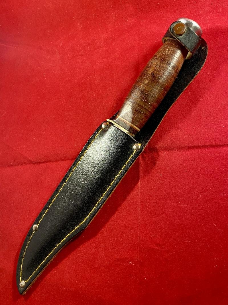 Vintage SOLAR 'Original Bowie Knife' with Black Leather Sheath — image 10