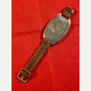Damaged WW1 Leather and Silver ID Bracelet for Sidney Cadogan …
