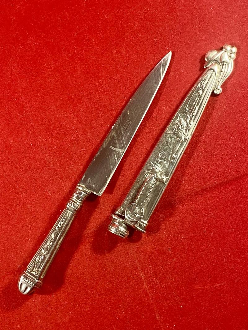 Small Vintage South American Gaucho Cowboy Knife with Silver Fittings by 'ELMO' Gazzola & Travi, Rio Grande do Sul, Brazil — image 3