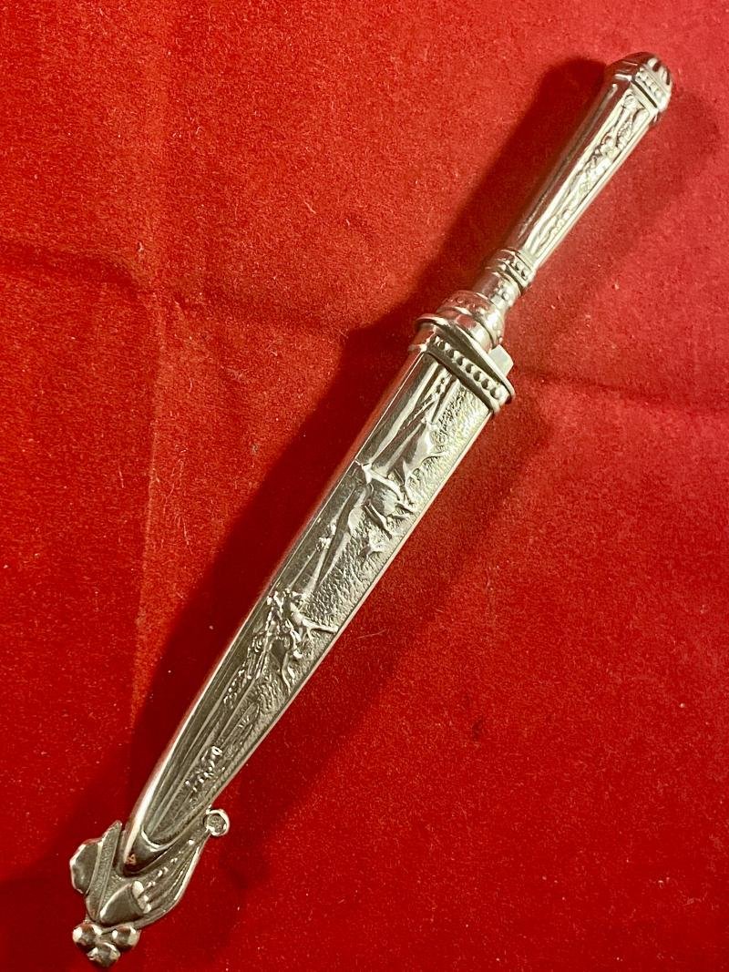 Small Vintage South American Gaucho Cowboy Knife with Silver Fittings by 'ELMO' Gazzola & Travi, Rio Grande do Sul, Brazil — image 4