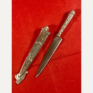 Small Vintage South American Gaucho Cowboy Knife with Silver Fittings …