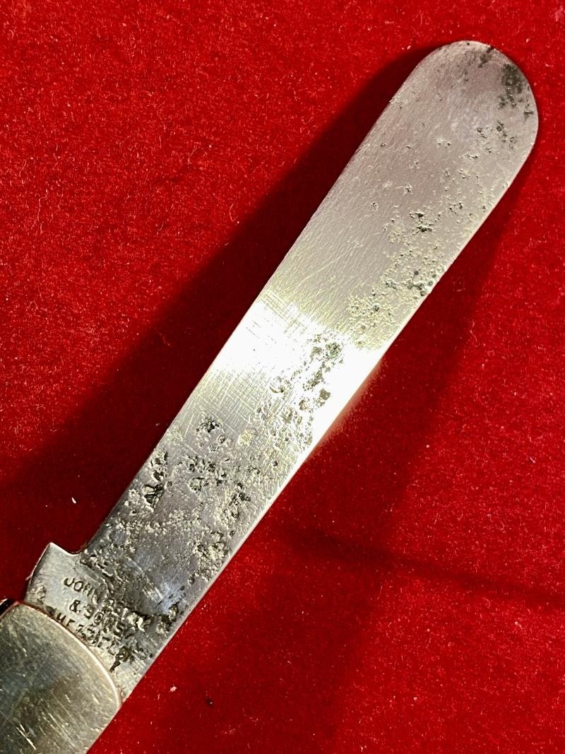 Scarce Antique Folding Ink Palette Knife by John Petty & Sons, Sheffield – Advertising A.B. Fleming & Co. Ltd — image 5