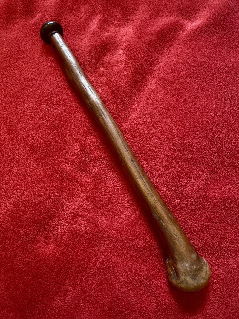 Antique Wooden Trench Raiding Club with Internal Lead Weighted Tip — image 2