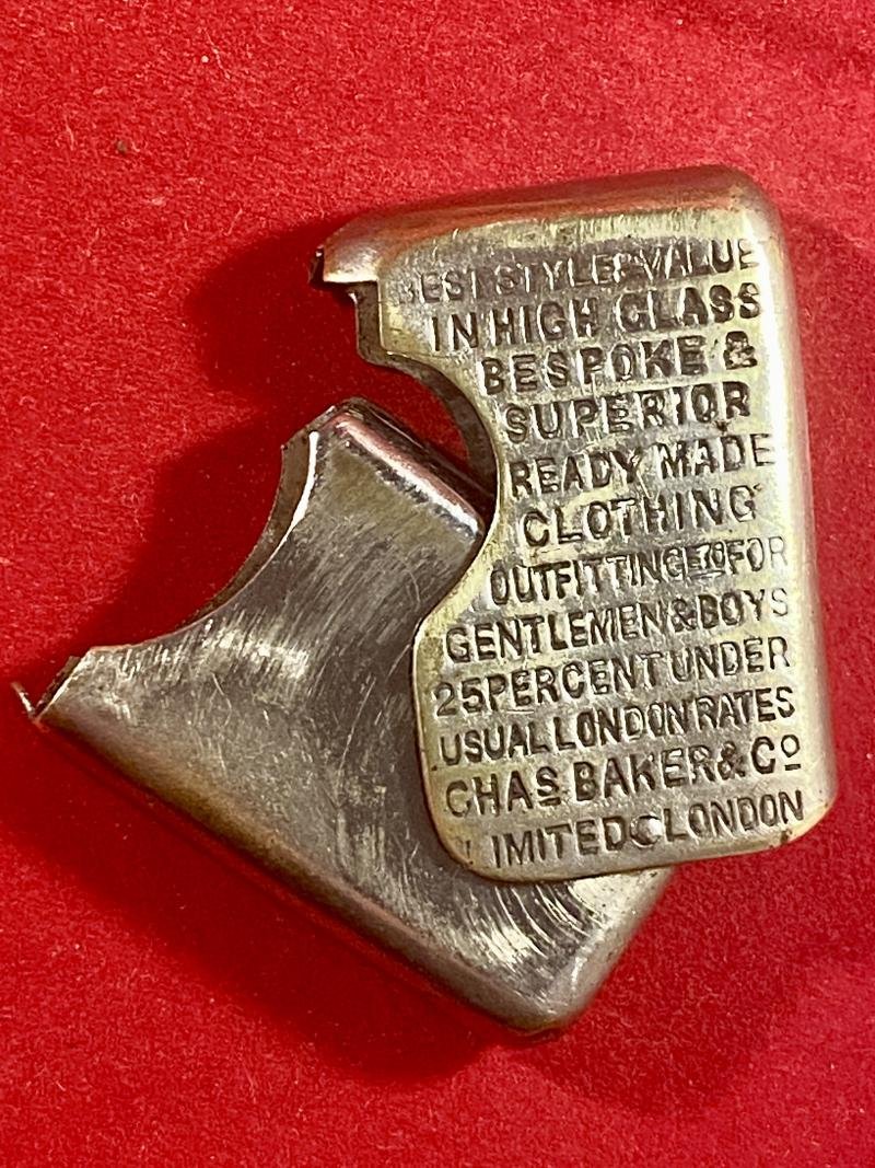 Rare Victorian Plated Brass Vesta Case made by Thomas Turner & Company for Charles Baker & Company's Stores c1885 — image 4