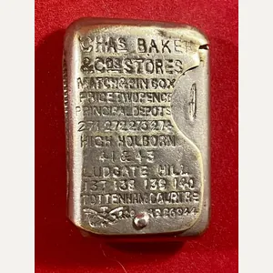 Rare Victorian Plated Brass Vesta Case made by Thomas Turner …