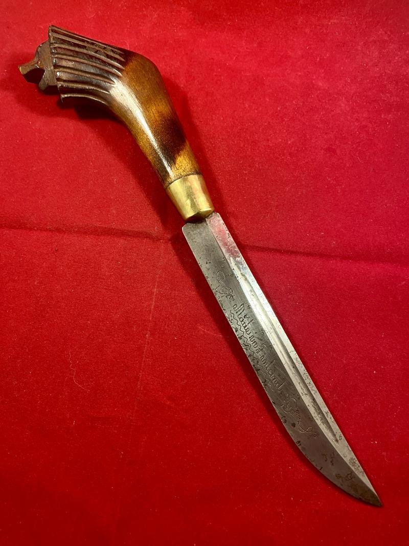 Stunning Large Hand Carved Set of 'Bear Head' Finnish Puukko Knifes by T.W.R. — image 4