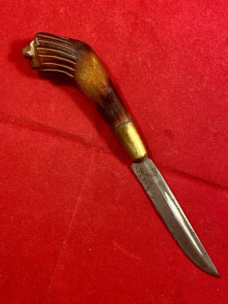 Stunning Large Hand Carved Set of 'Bear Head' Finnish Puukko Knifes by T.W.R. — image 8