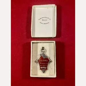 Guildhall School of Music Hallmarked Silver Medallion to Ronald Holloway …