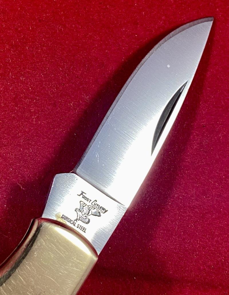 Collector's Lockback Knife by Frost Cutlery with Custom Scrimshaw of a Bald Eagle by O.D. — image 5