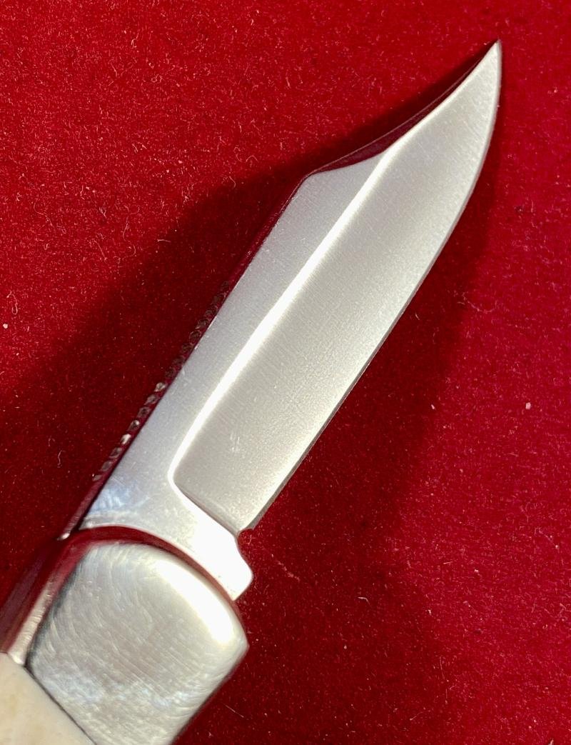 Vintage Explorer Solingen Baron Lockback Pocket Knife with Stag Grip — image 4
