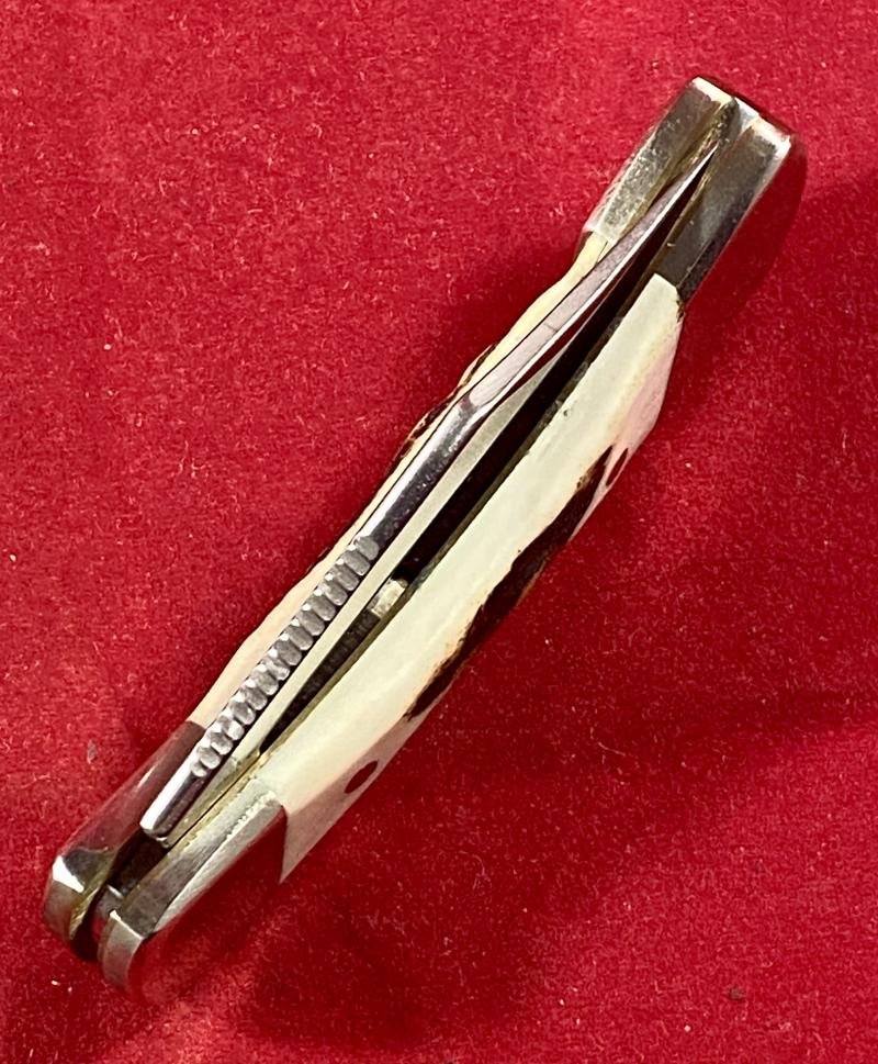 Vintage Explorer Solingen Baron Lockback Pocket Knife with Stag Grip — image 8