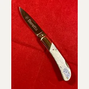 Mint Vintage Beretta Lockback Pocket Knife with Unusual Stained Bone …