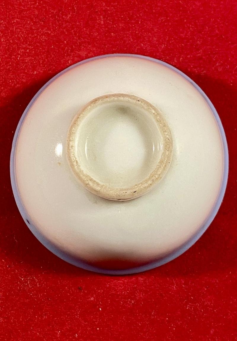 WW2 Japanese Military Porcelain Sake Cup with Rare Original Card Box and Distributers Label — image 7