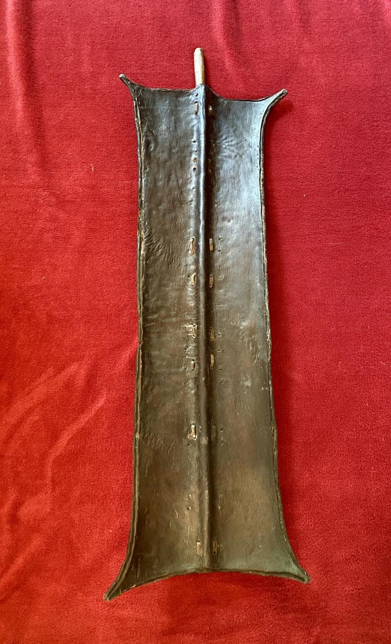 Rare Antique 19th Century Turkana Tribal Animal Hide Warrior Shield from Lake Turkana Kenya. — image 2