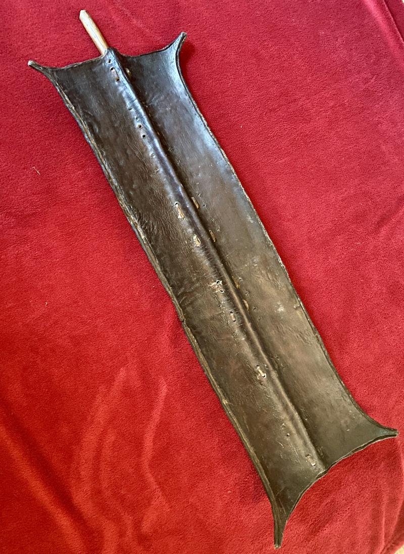 Rare Antique 19th Century Turkana Tribal Animal Hide Warrior Shield from Lake Turkana Kenya. — image 3