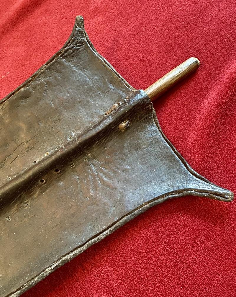 Rare Antique 19th Century Turkana Tribal Animal Hide Warrior Shield from Lake Turkana Kenya. — image 4