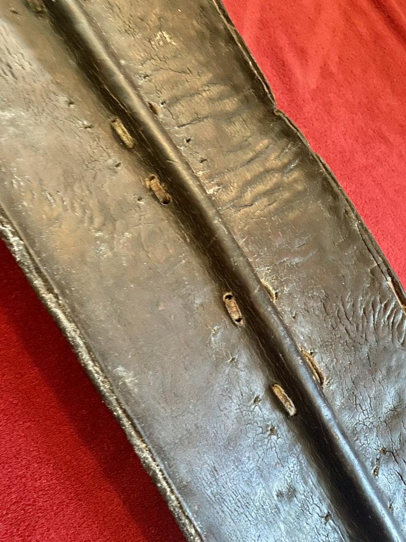 Rare Antique 19th Century Turkana Tribal Animal Hide Warrior Shield from Lake Turkana Kenya. — image 5