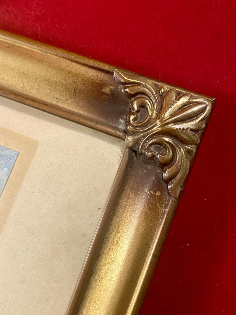 Impressive WW1 Period Gilt Metal Framed Colour Print of the Picture Titled 'The White Comrade' by George Hillyard Swinstead 1915 — image 7