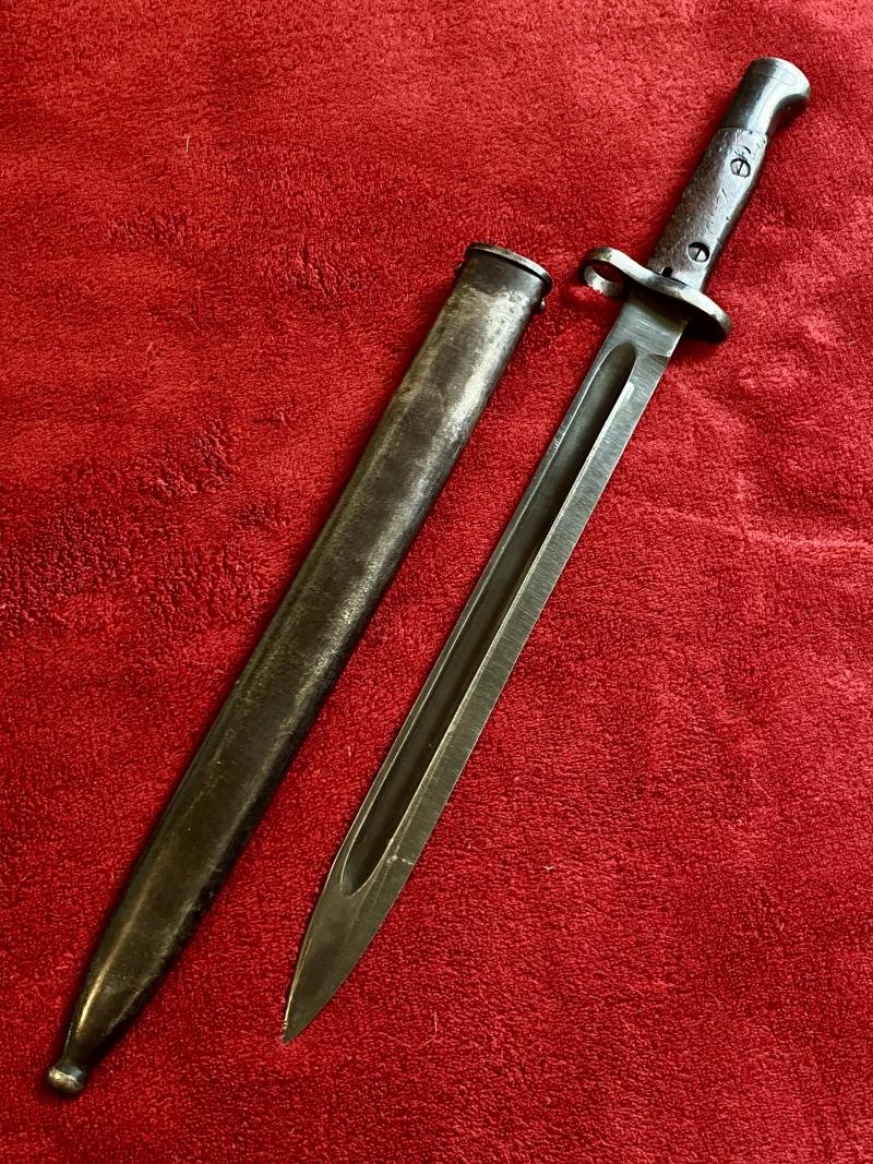 Antique Portuguese M1904 Sword Bayonet and Scabbard made by Simson & Co of Suhl Germany — image 2