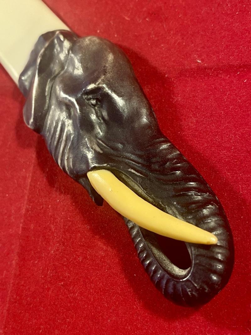 Unusual Moulded Elephant Head Celluloid Letter Opener c1930 — image 4