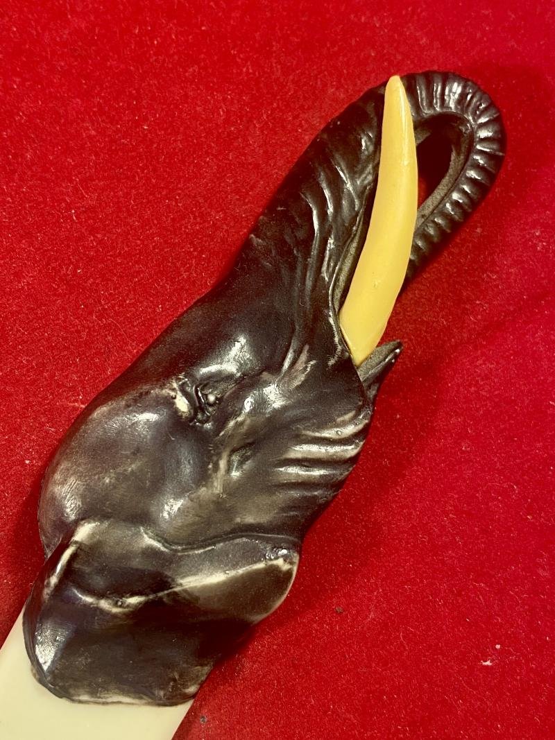 Unusual Moulded Elephant Head Celluloid Letter Opener c1930 — image 5