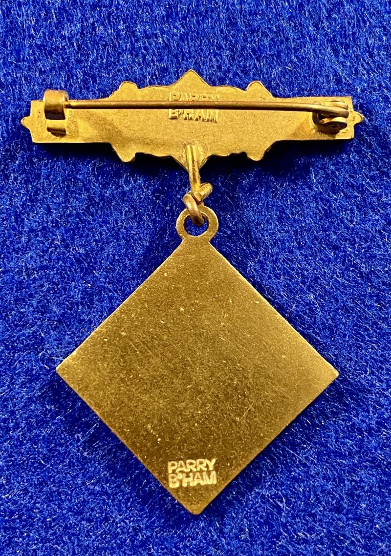 Vintage The War Widows Association of Great Britain Lapel Bar Pin & Enamel Pendant by F.C. Parry Birmingham — image 6