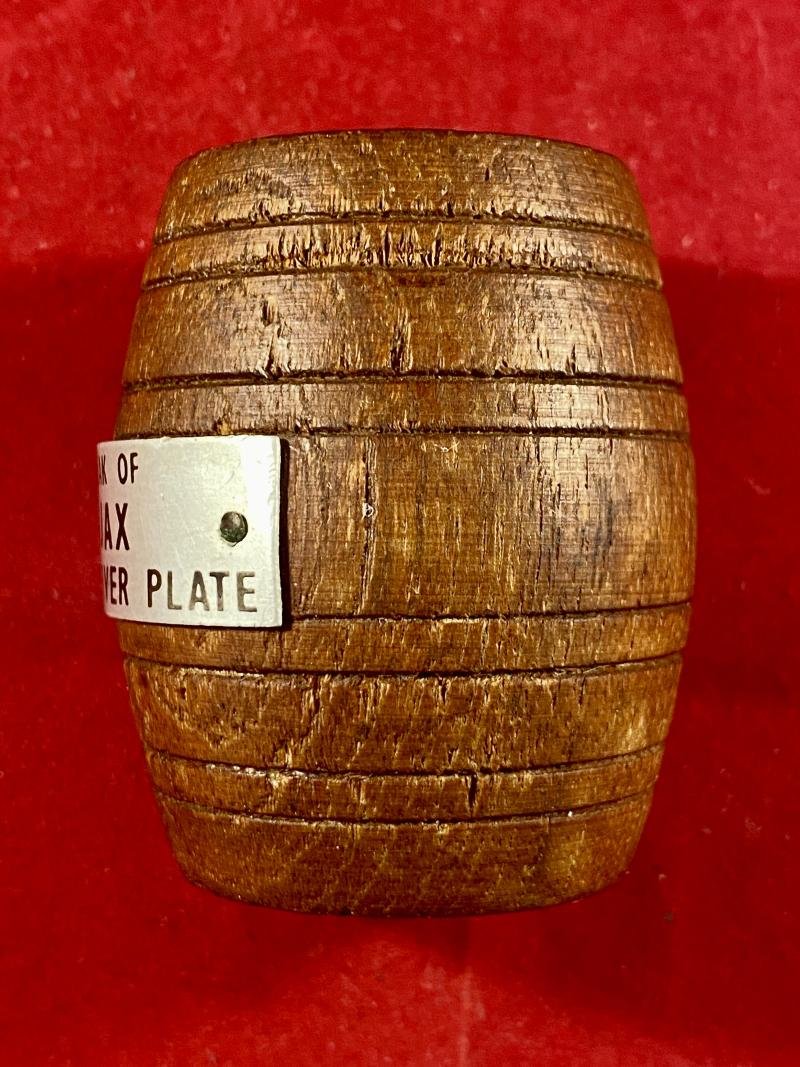 WW1 Teak Barrel Match Holder from H.M.S. AJAX – Battle of the River Plate — image 4
