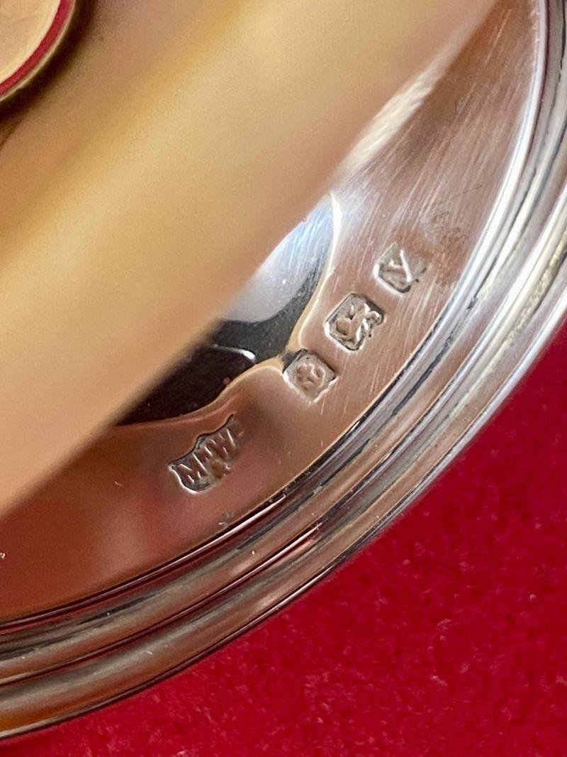 Stunning Antique Mother of Pearl and Hallmarked Silver Pedestal Caviar Dish by Mappin & Webb 1923 — image 9