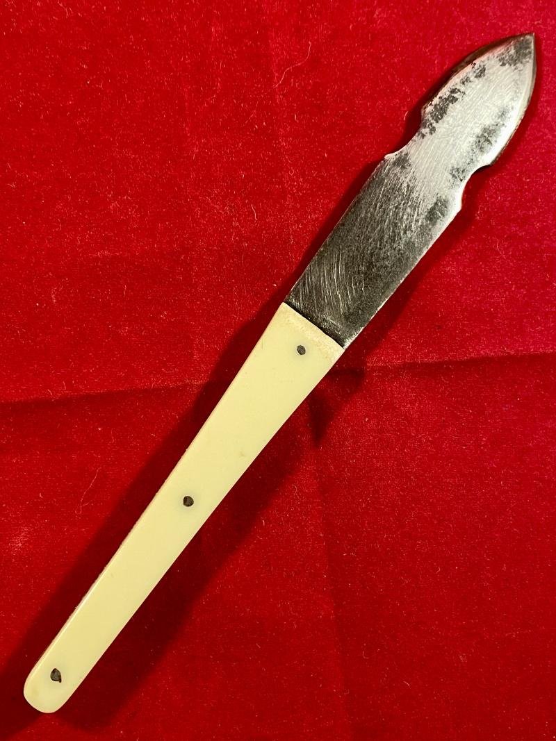 Antique Throwing Knife and Leather Sheath by J. Nowill and Sons Sheffield England c1920 — image 5