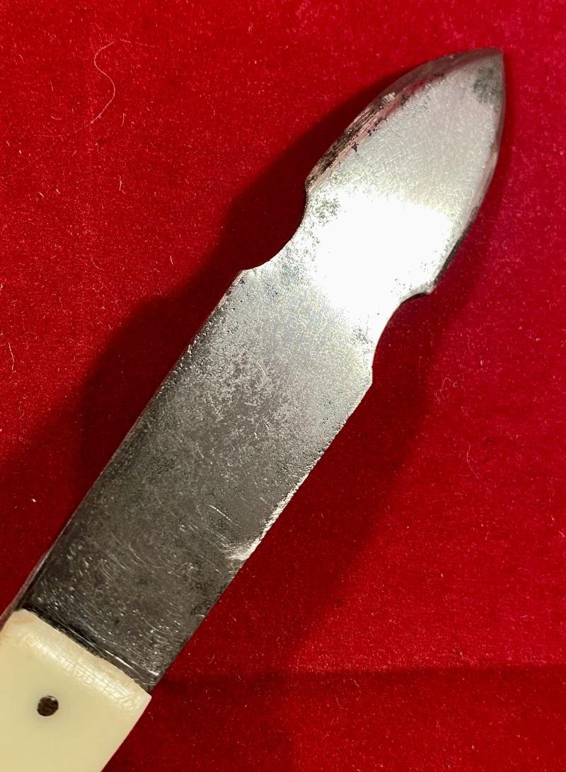 Antique Throwing Knife and Leather Sheath by J. Nowill and Sons Sheffield England c1920 — image 7