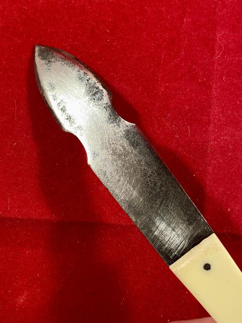 Antique Throwing Knife and Leather Sheath by J. Nowill and Sons Sheffield England c1920 — image 8