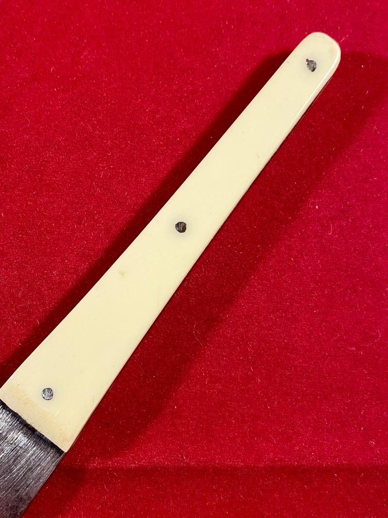 Antique Throwing Knife and Leather Sheath by J. Nowill and Sons Sheffield England c1920 — image 9