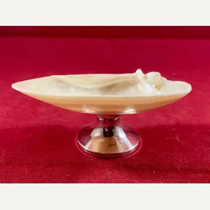 Beautiful Antique Mother of Pearl and Hallmarked Silver Pedestal Dish …