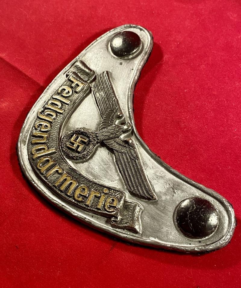 Reproduction WW2 German Feldgendarmerie Field Police Gorget — image 5