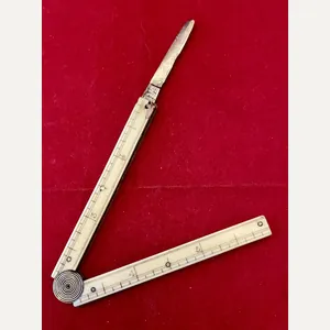 Rare Antique George Ibberson Quill Cutter & Folding 6' Ruler …