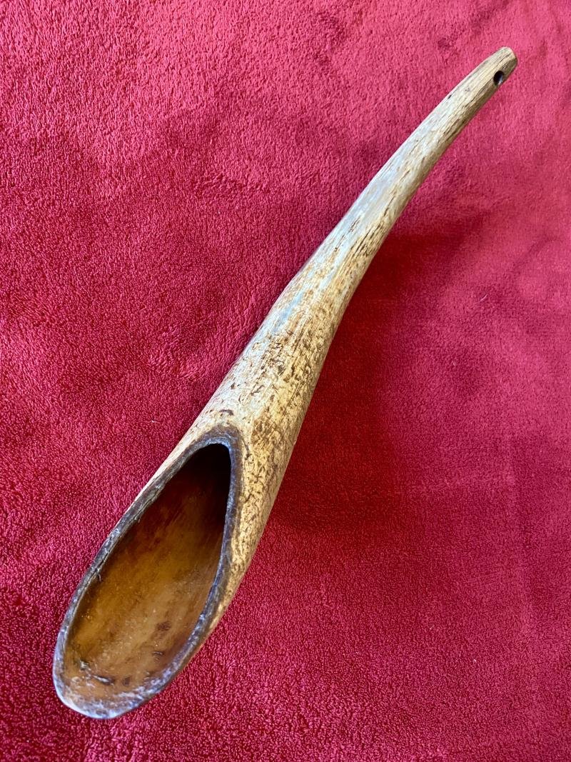 Antique Drenching Horn Farm Implement Engraved with WC — image 2