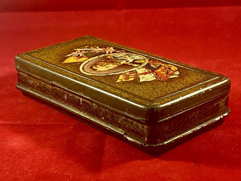 WW1 British Rowntree & Co. Ltd 'Gift to the Troops' Chocolate Tin Depicting George V with Sliding Base Cover 1915 — image 5