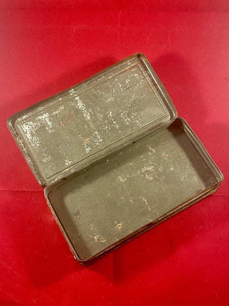 WW1 British Rowntree & Co. Ltd 'Gift to the Troops' Chocolate Tin Depicting George V with Sliding Base Cover 1915 — image 7