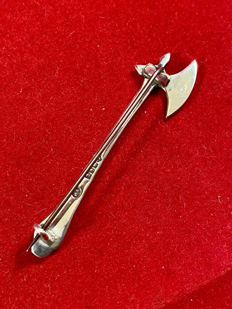 Scottish Silver Hallmarked Axe Shaped Kilt Pin/Brooch by Robert Allison of Glasgow - 1955 — image 3