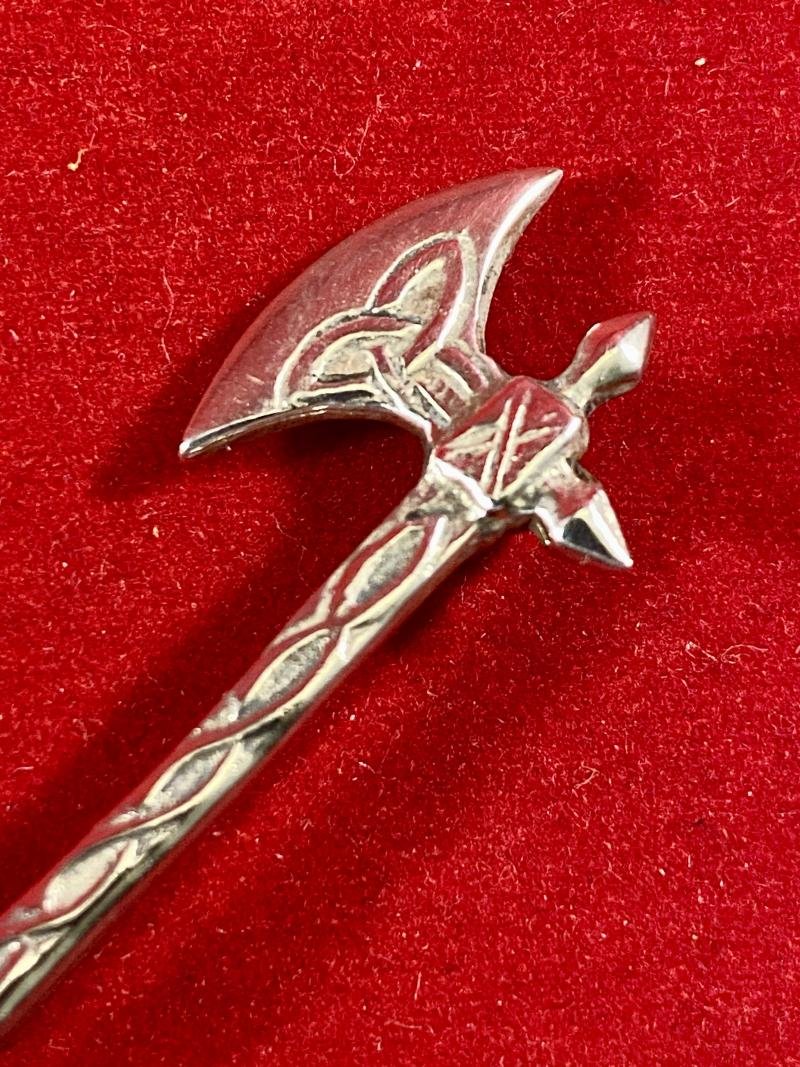 Scottish Silver Hallmarked Axe Shaped Kilt Pin/Brooch by Robert Allison of Glasgow - 1955 — image 4