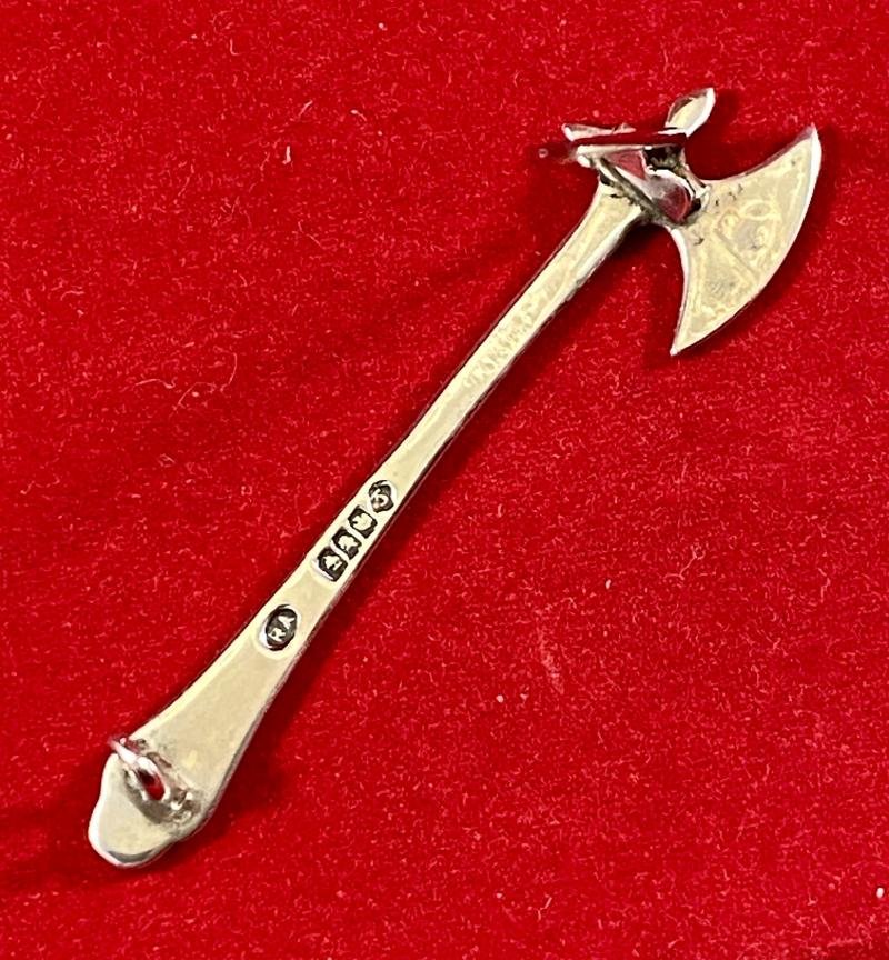 Scottish Silver Hallmarked Axe Shaped Kilt Pin/Brooch by Robert Allison of Glasgow - 1955 — image 7