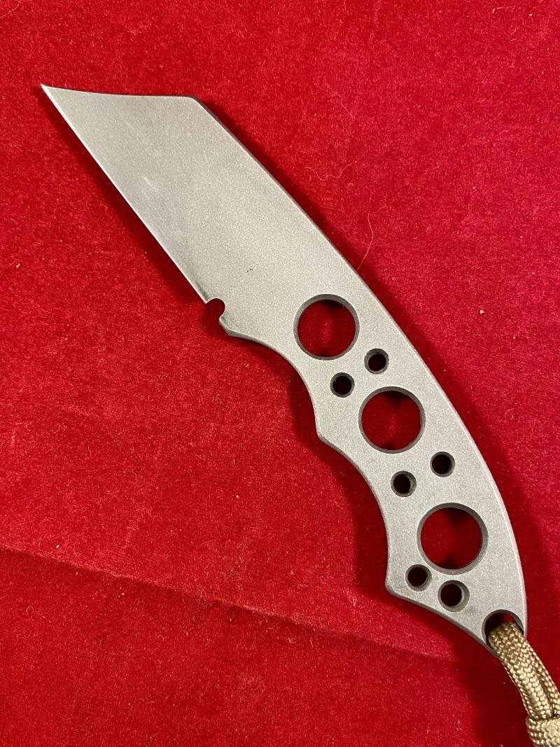 Custom made Tactical Neck Knife by Les Voorhies with Kydex Sheath and Neck Chain — image 6