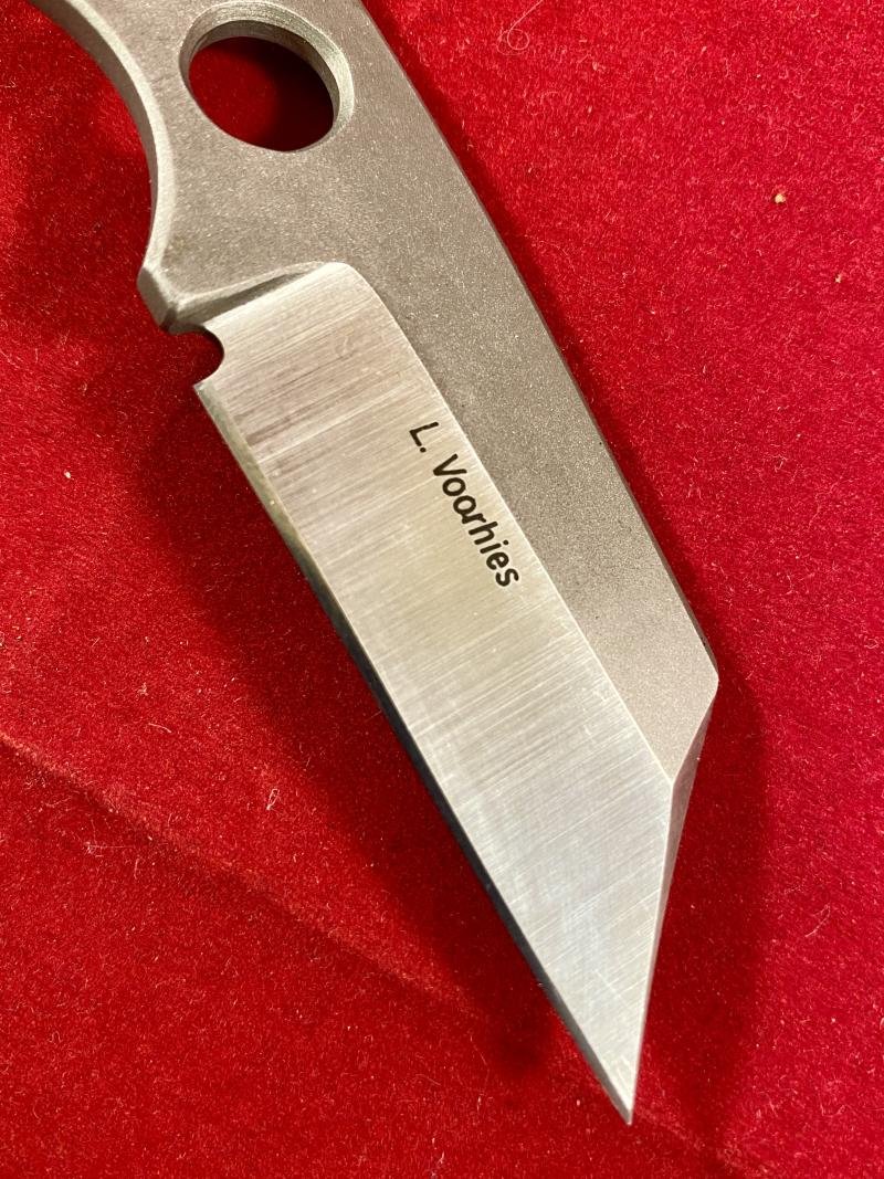 Custom made Tactical Neck Knife by Les Voorhies with Kydex Sheath and Neck Chain — image 7