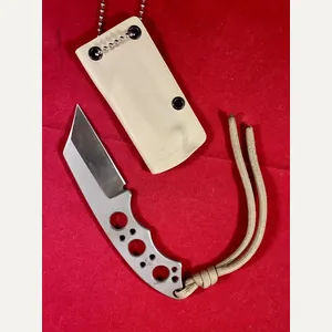 Custom made Tactical Neck Knife by Les Voorhies with Kydex …